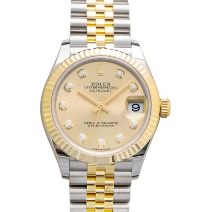 Datejust 31 Automatic Champagne Dial Diamond Markers Ladies Watch